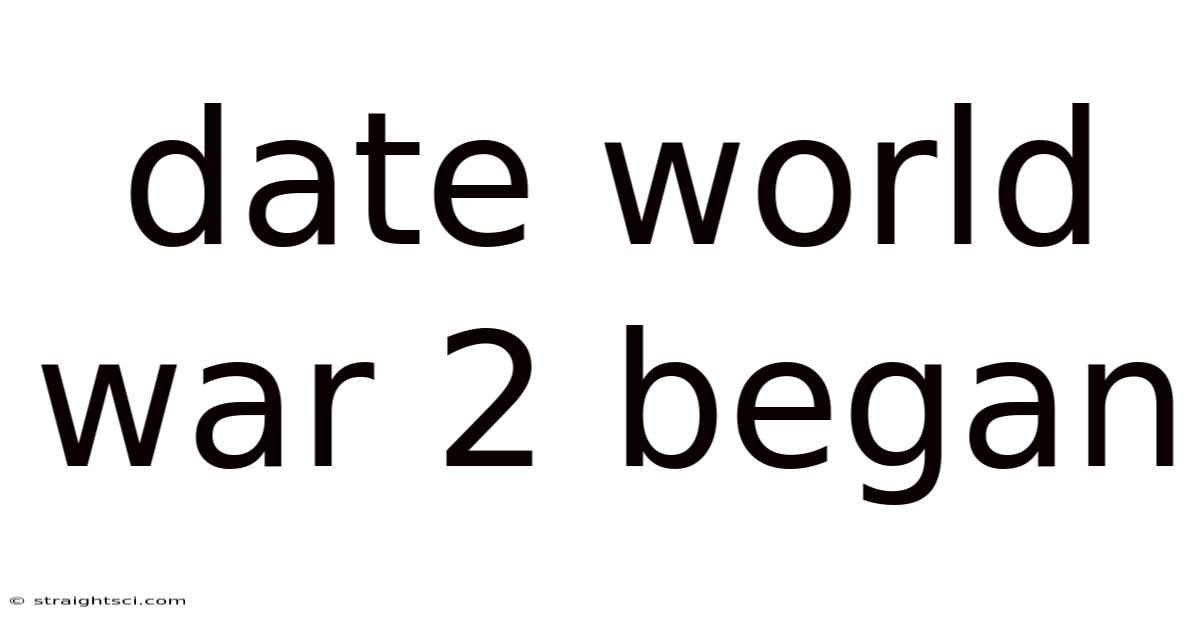 Date World War 2 Began