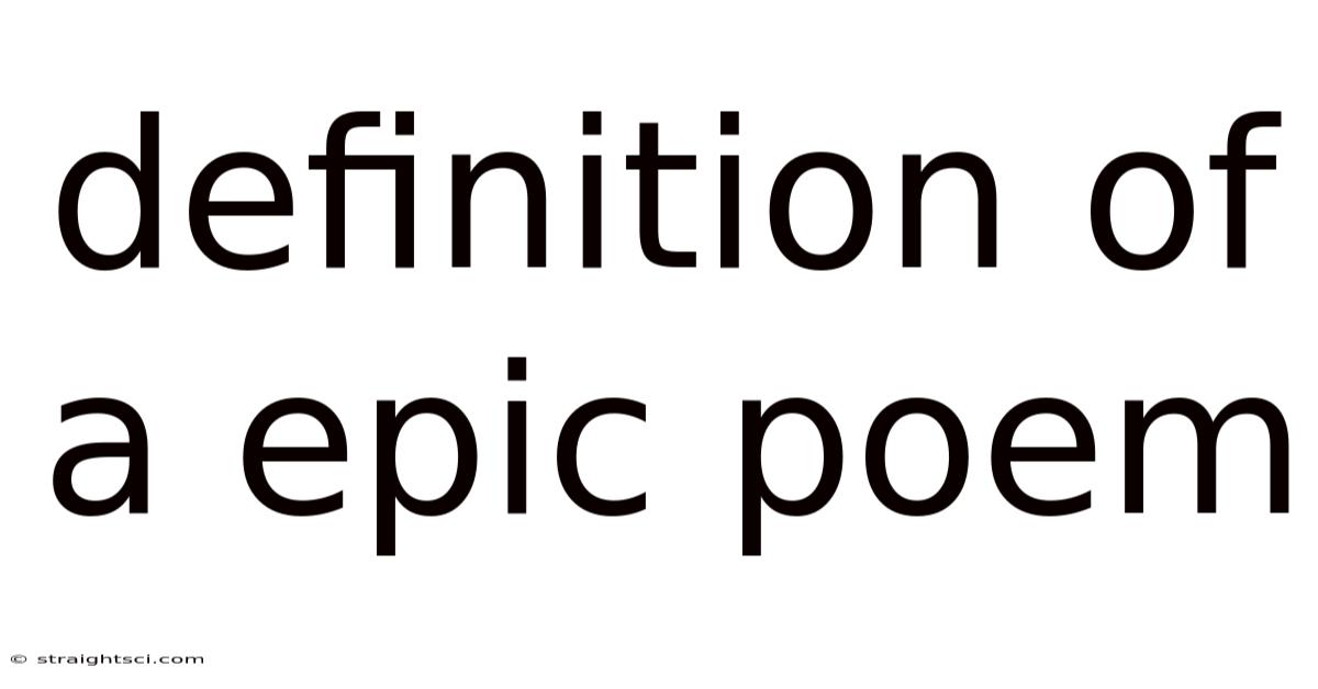 Definition Of A Epic Poem