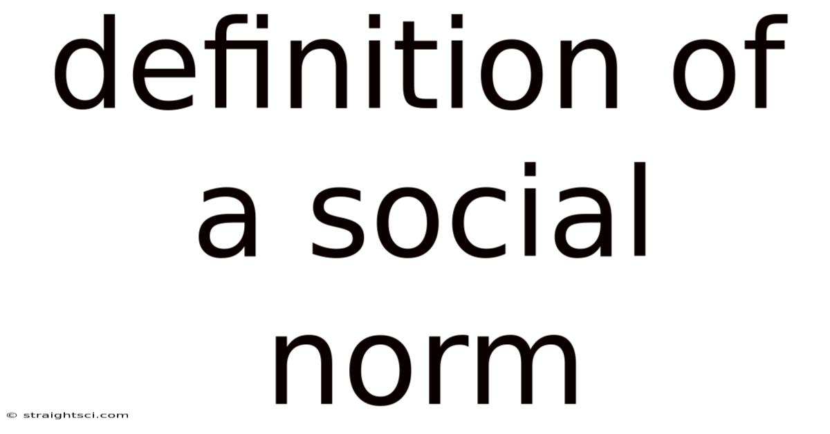 Definition Of A Social Norm