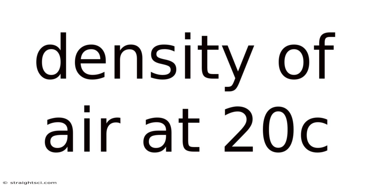 Density Of Air At 20c