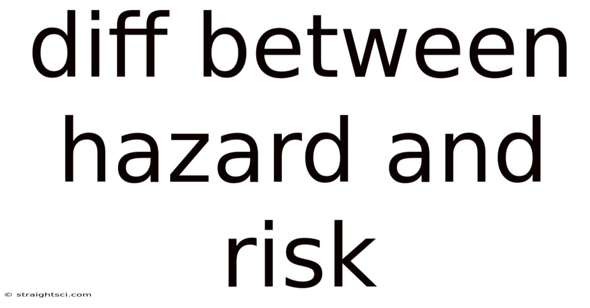 Diff Between Hazard And Risk