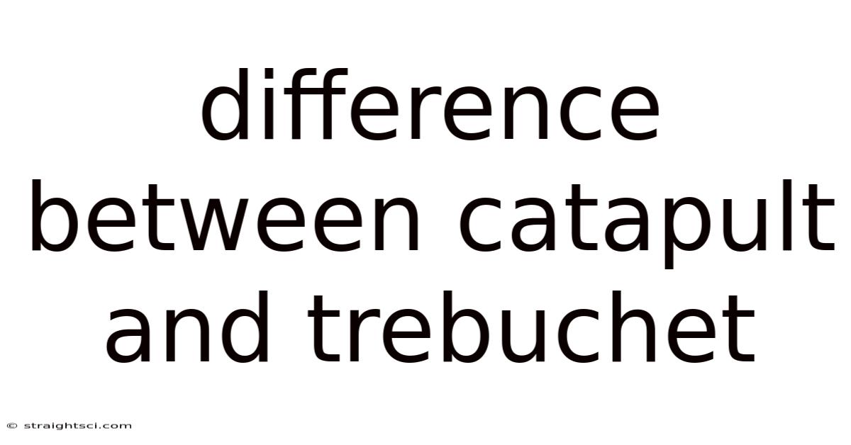 Difference Between Catapult And Trebuchet