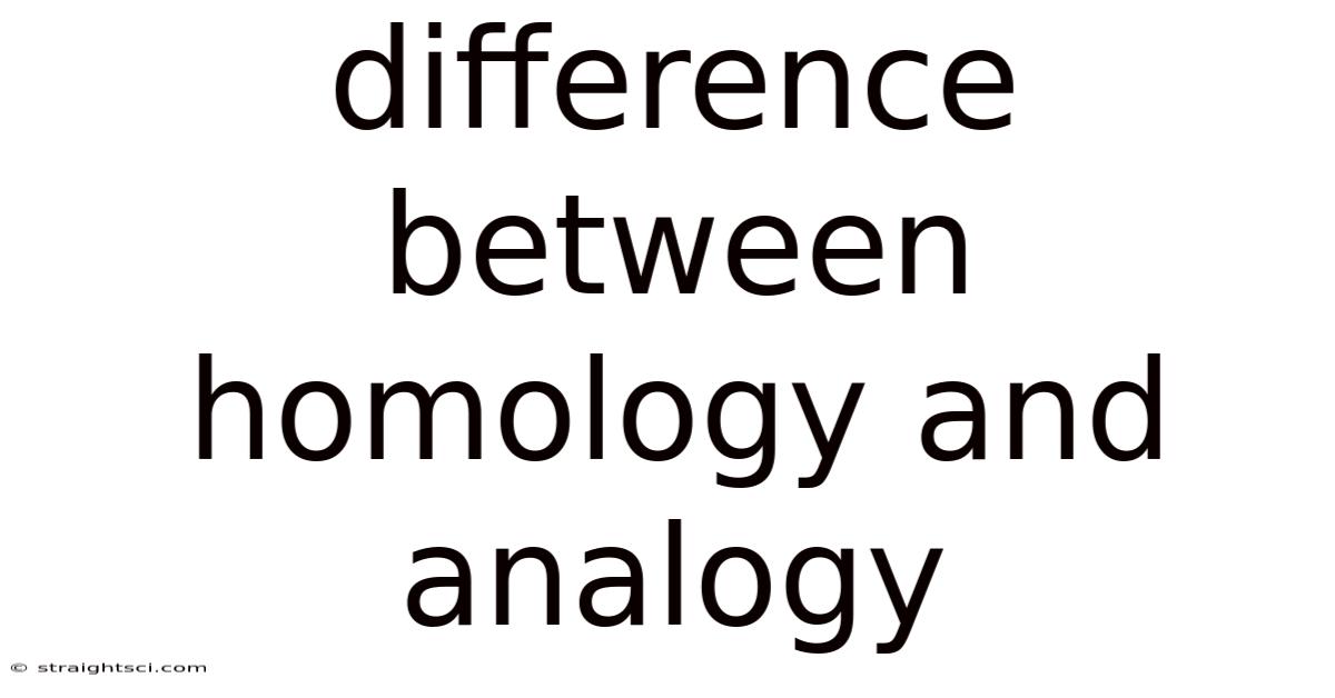Difference Between Homology And Analogy