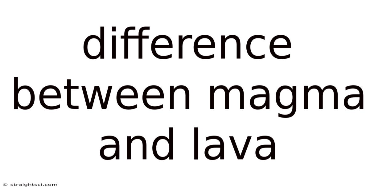 Difference Between Magma And Lava
