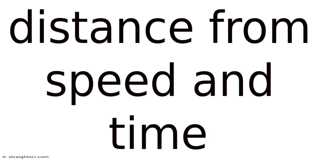 Distance From Speed And Time
