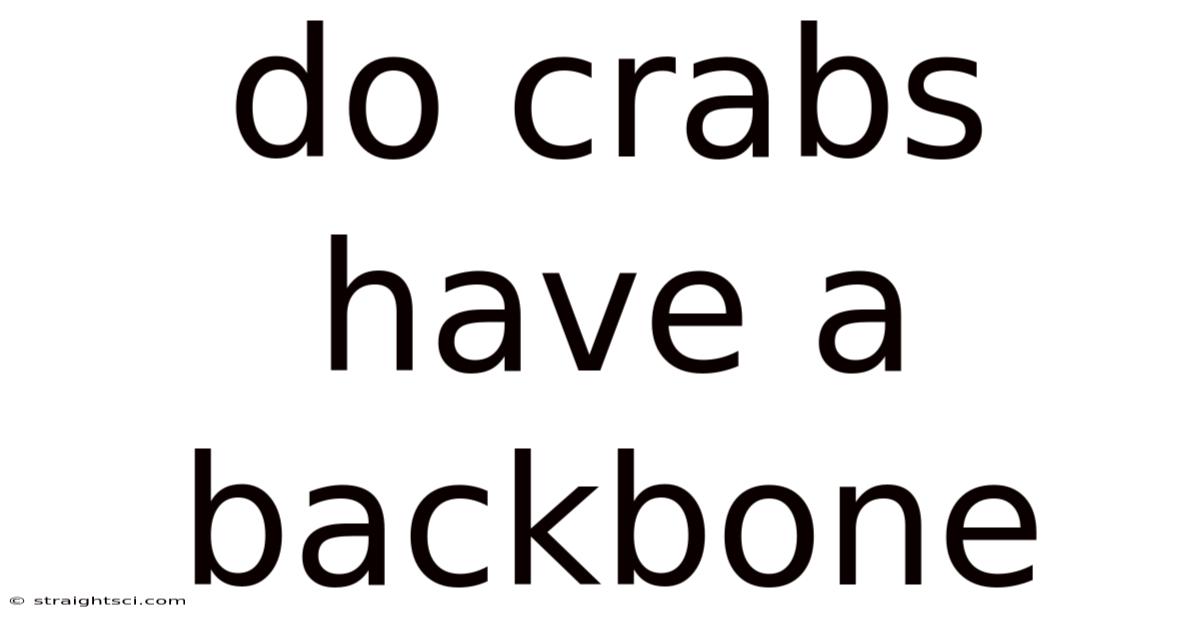 Do Crabs Have A Backbone
