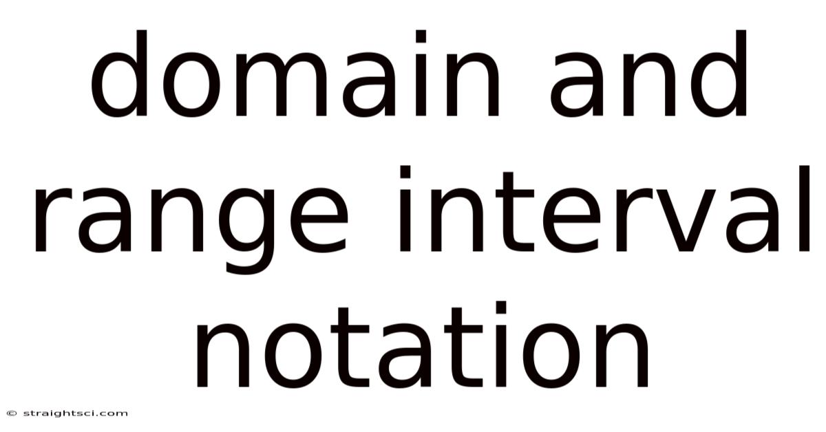 Domain And Range Interval Notation
