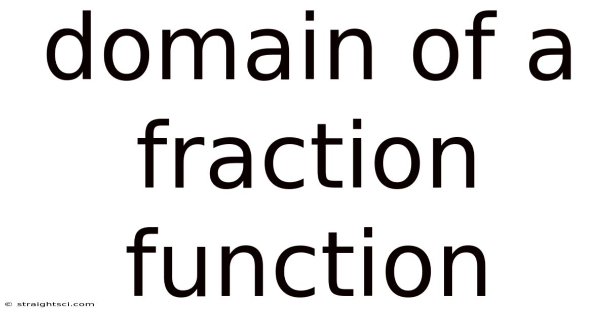 Domain Of A Fraction Function