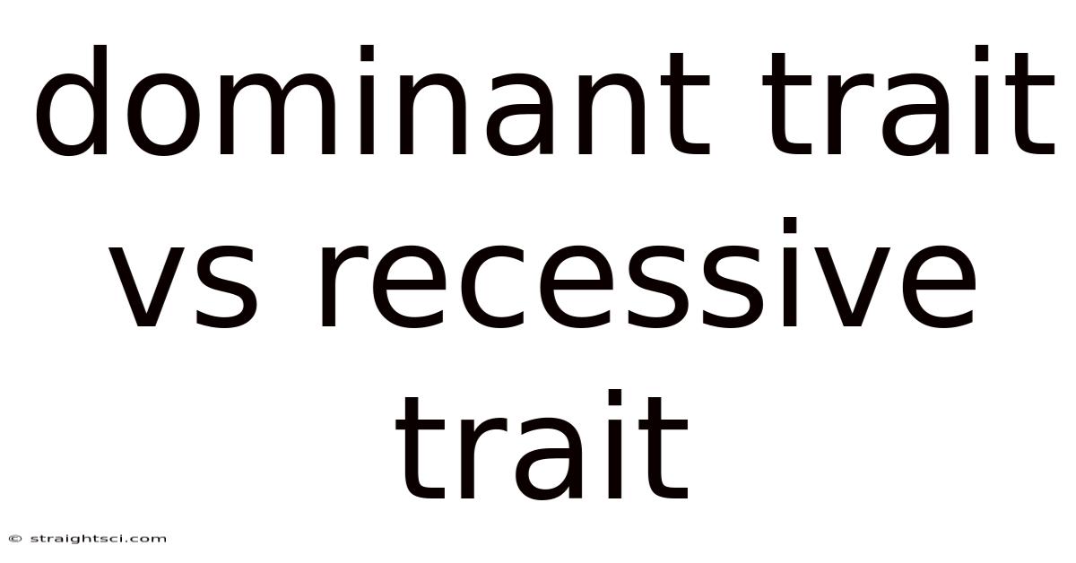 Dominant Trait Vs Recessive Trait