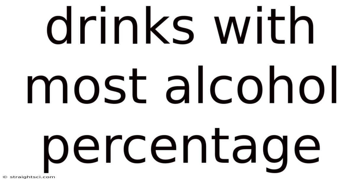 Drinks With Most Alcohol Percentage