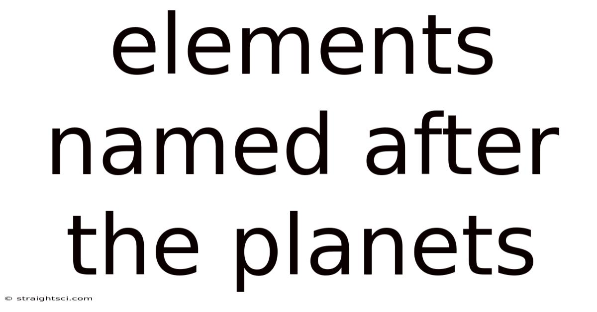 Elements Named After The Planets