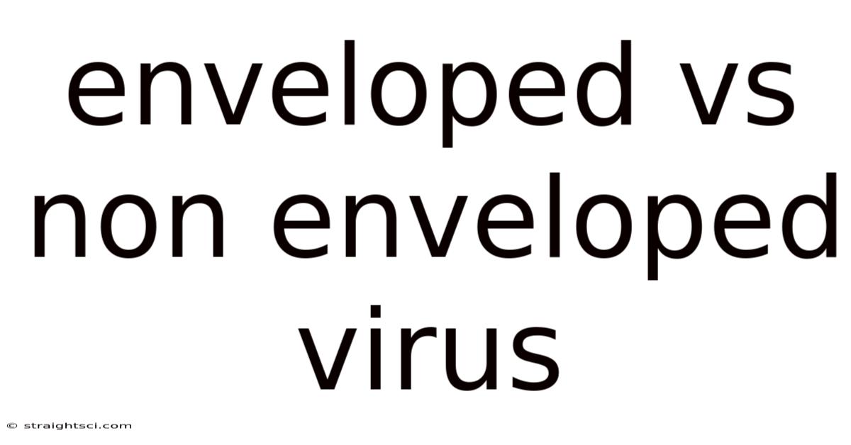 Enveloped Vs Non Enveloped Virus