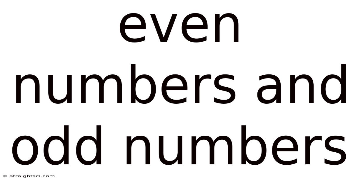 Even Numbers And Odd Numbers
