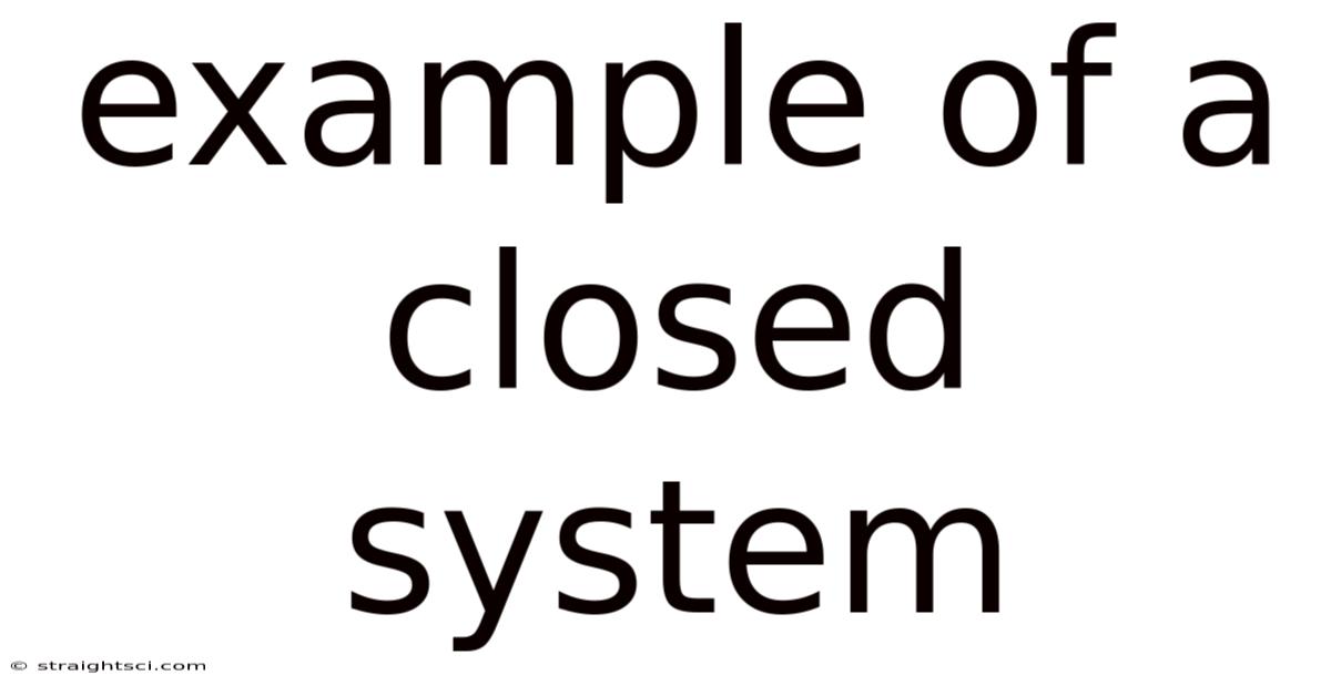Example Of A Closed System