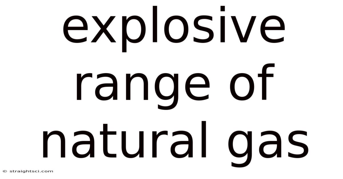 Explosive Range Of Natural Gas