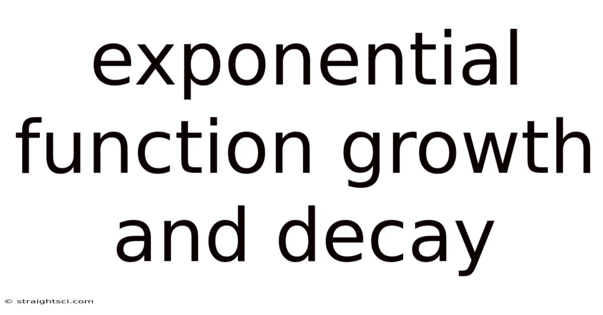 Exponential Function Growth And Decay