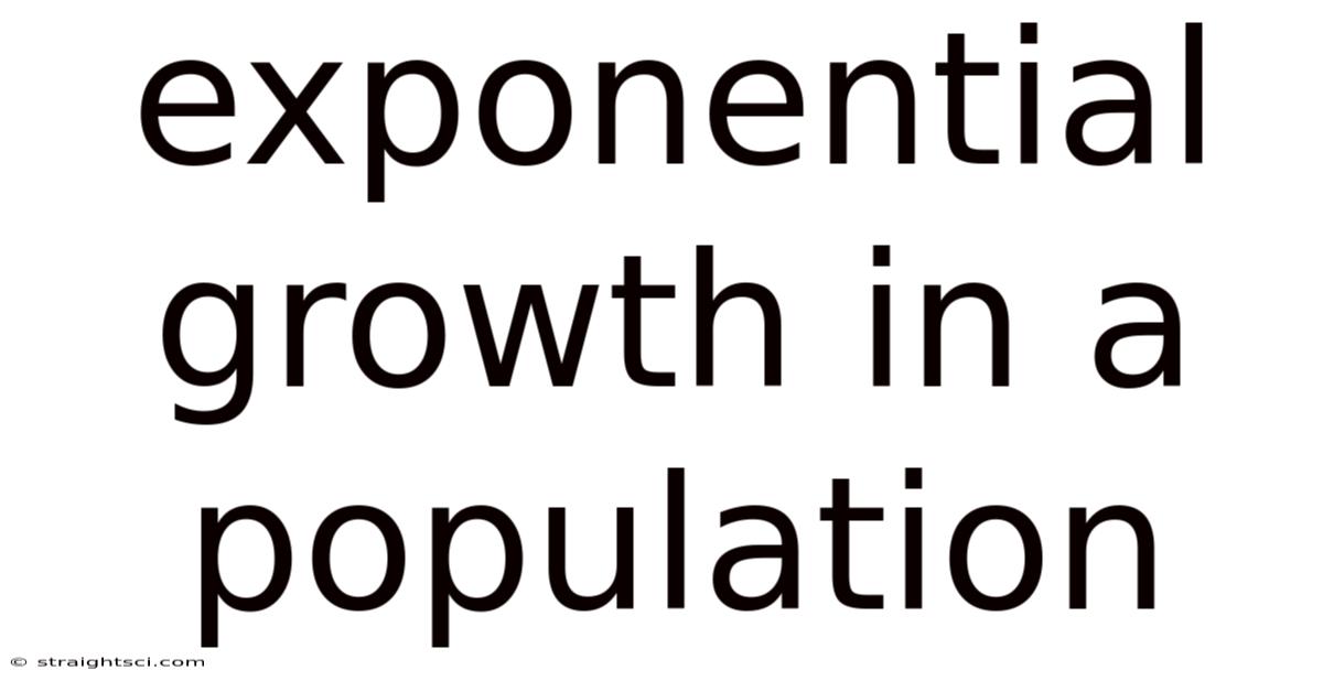 Exponential Growth In A Population
