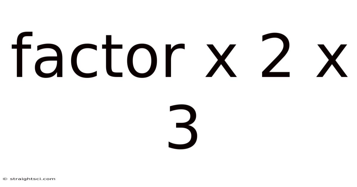 Factor X 2 X 3