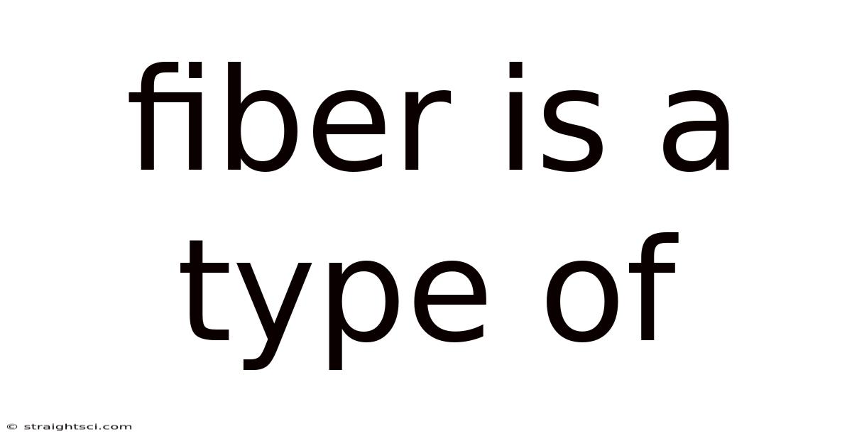 Fiber Is A Type Of