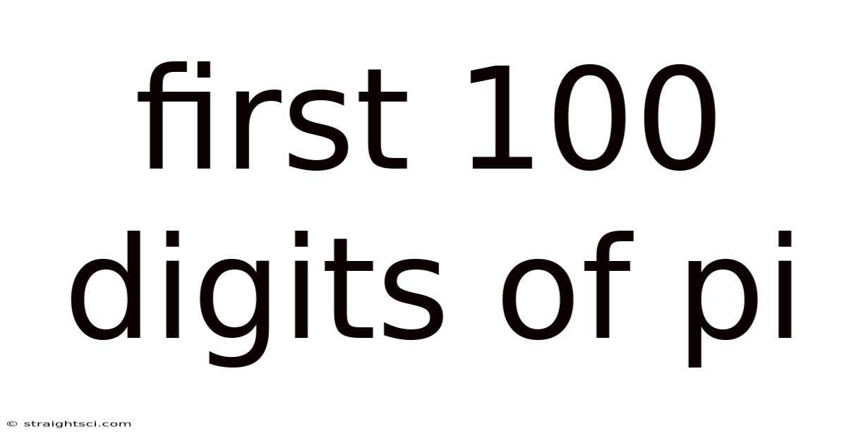 First 100 Digits Of Pi