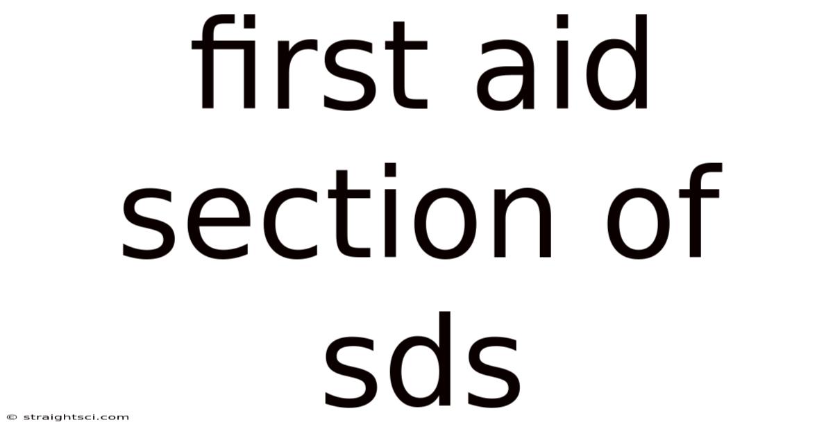 First Aid Section Of Sds
