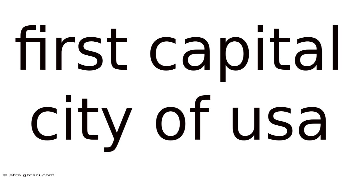 First Capital City Of Usa