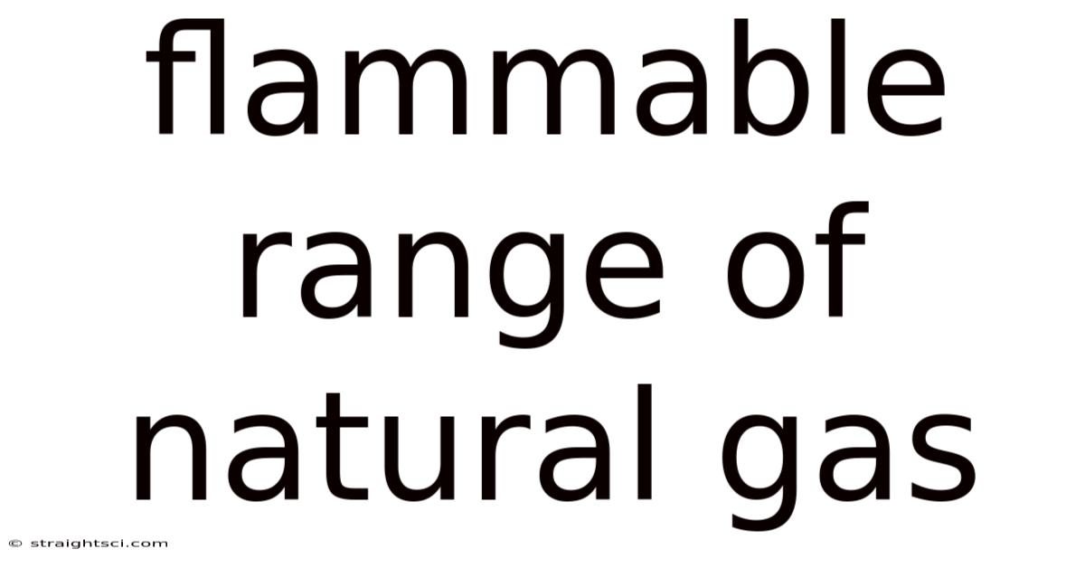 Flammable Range Of Natural Gas