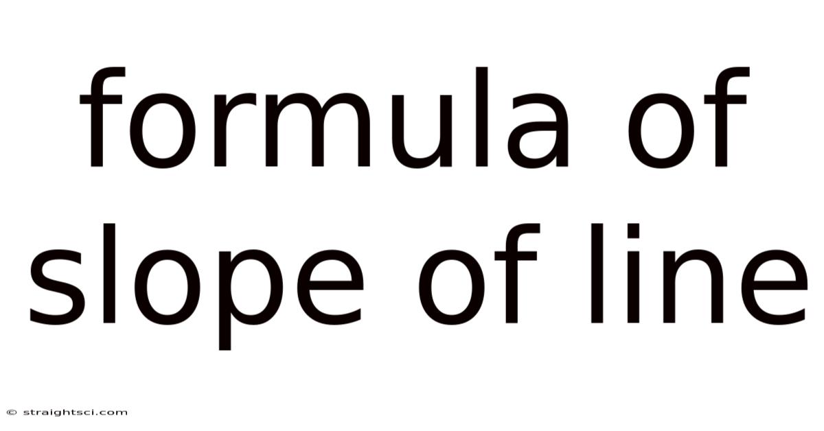 Formula Of Slope Of Line