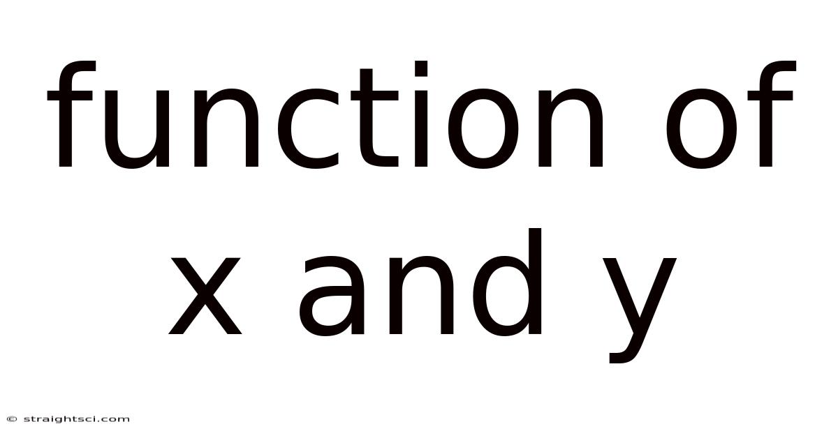 Function Of X And Y