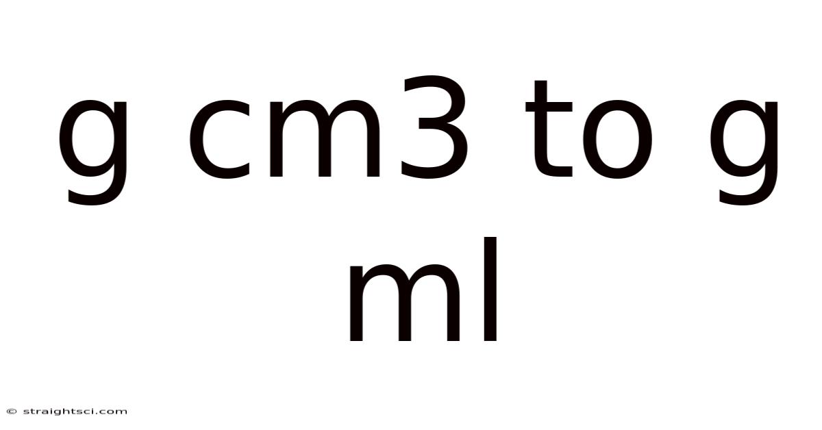 G Cm3 To G Ml