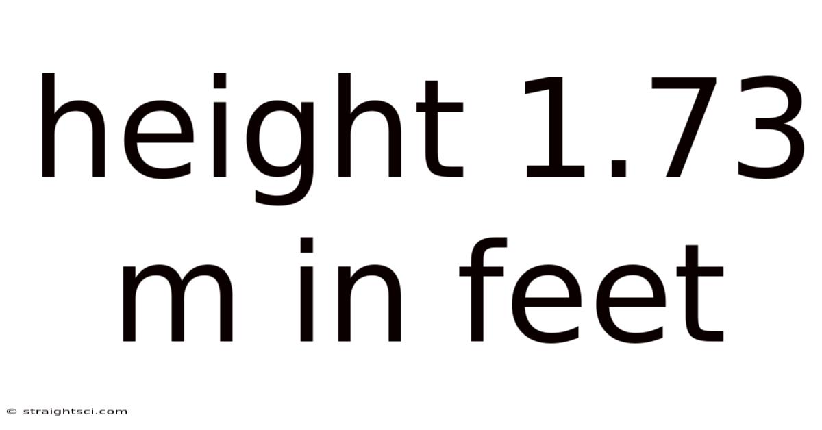 Height 1.73 M In Feet
