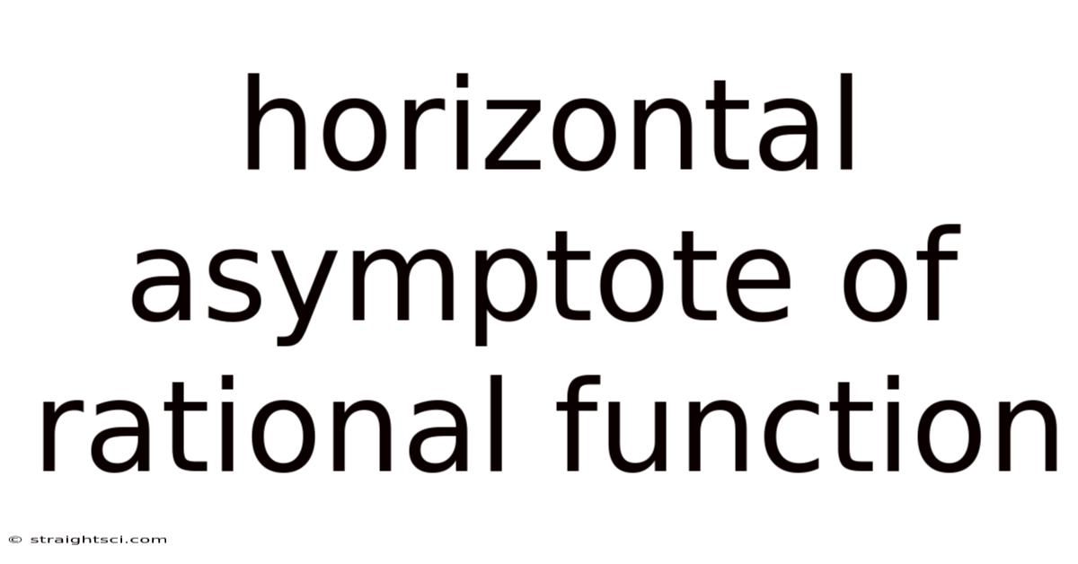 Horizontal Asymptote Of Rational Function