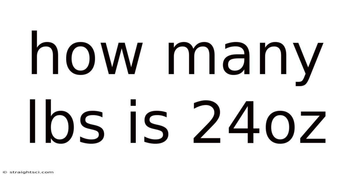 How Many Lbs Is 24oz