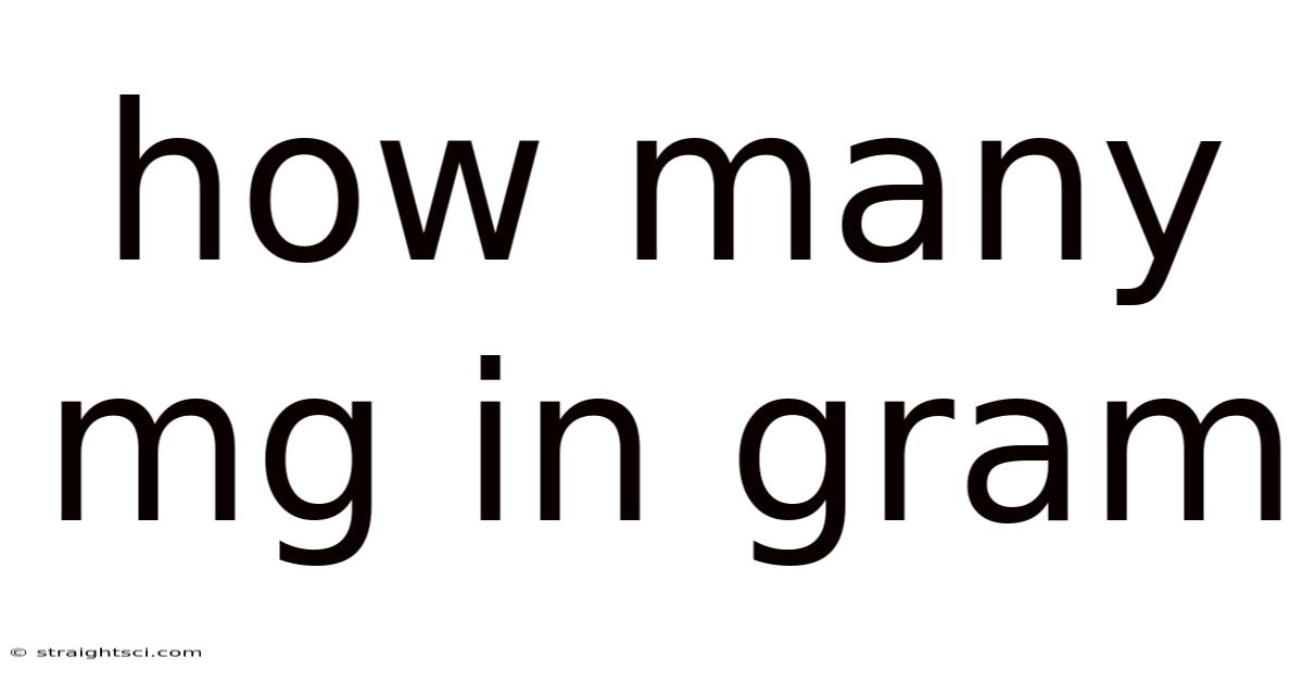 How Many Mg In Gram