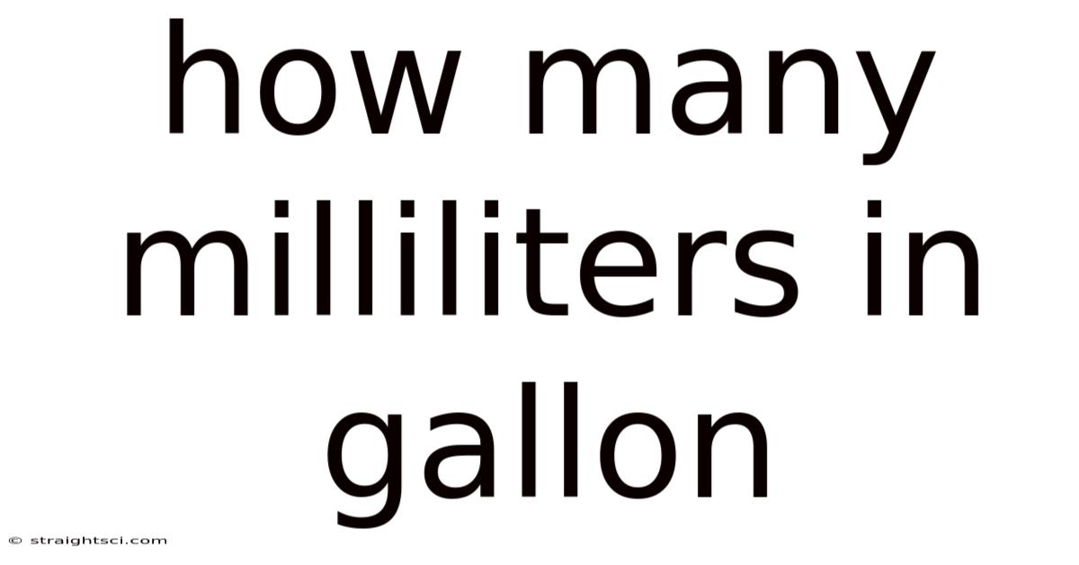 How Many Milliliters In Gallon