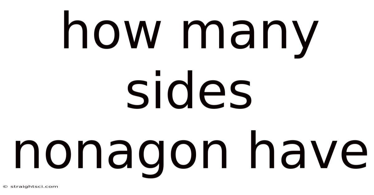 How Many Sides Nonagon Have