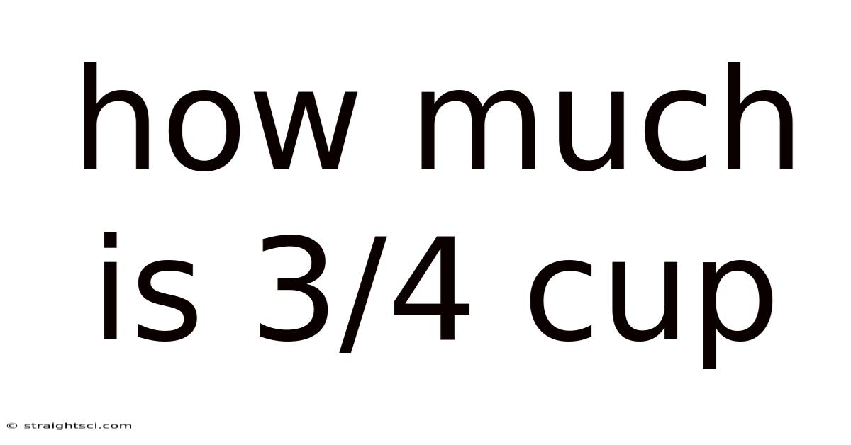 How Much Is 3/4 Cup