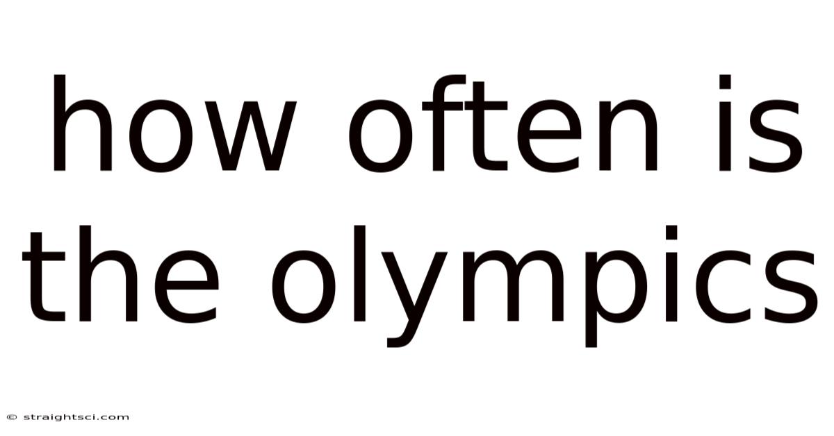 How Often Is The Olympics