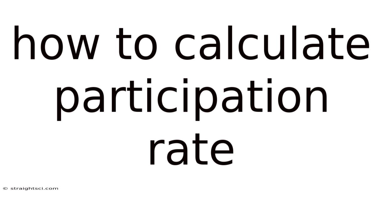 How To Calculate Participation Rate