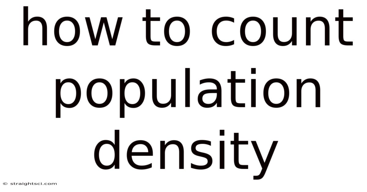 How To Count Population Density