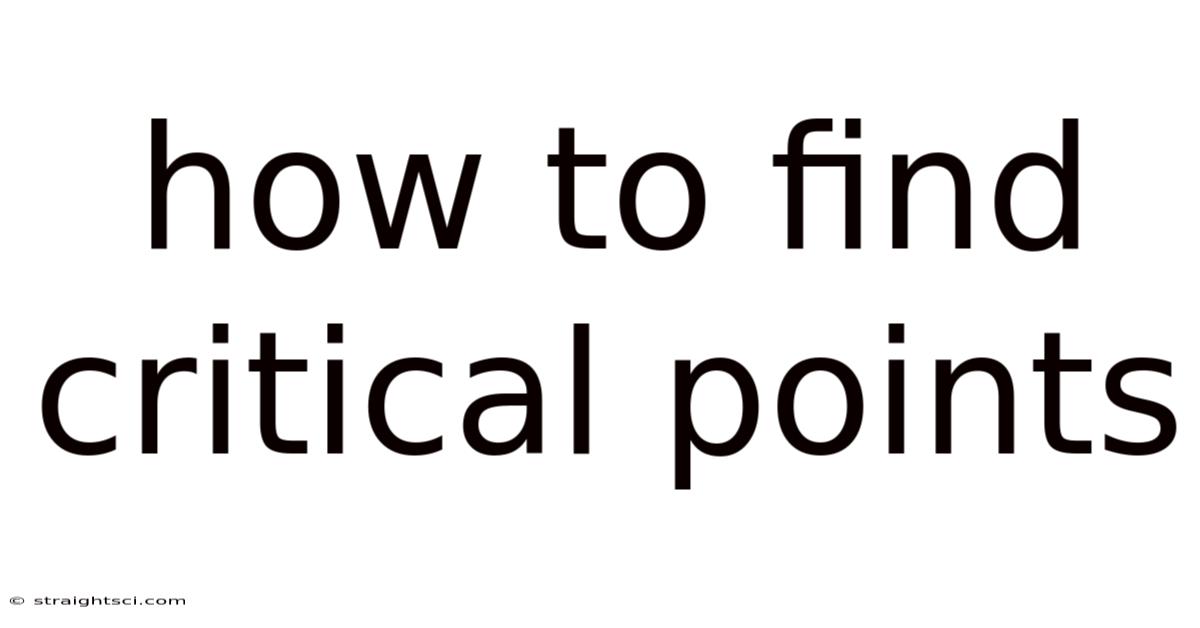 How To Find Critical Points
