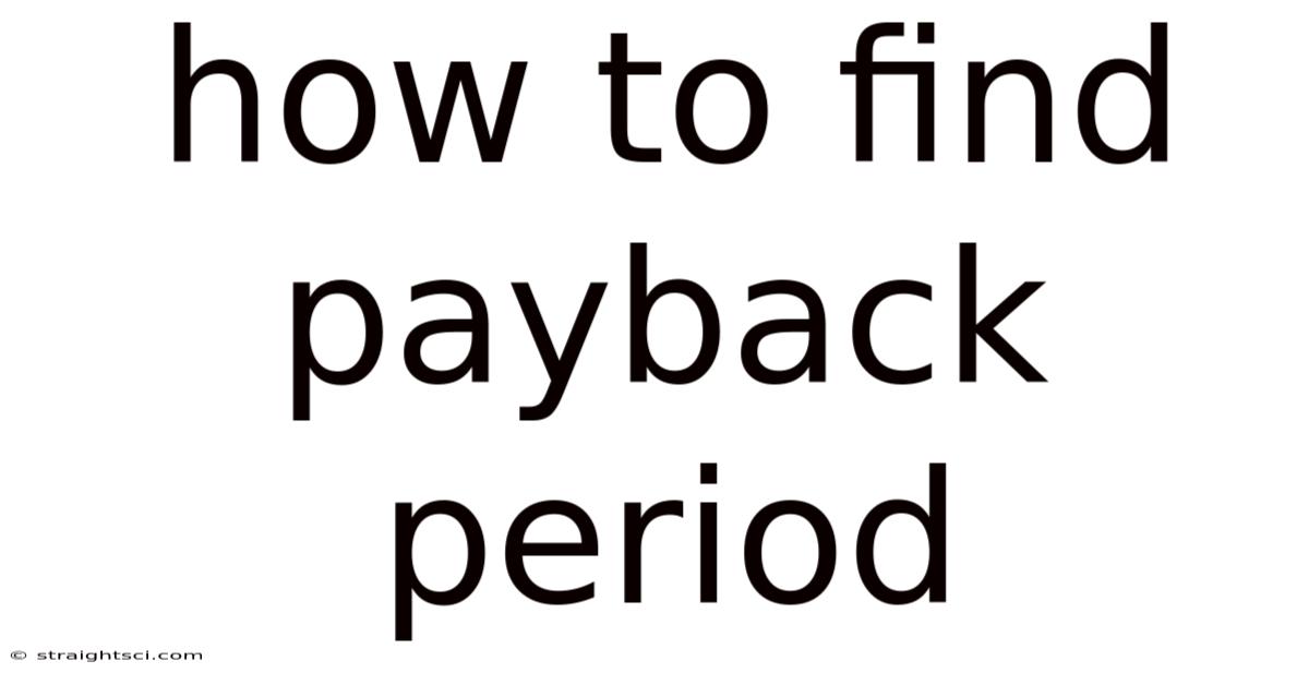 How To Find Payback Period