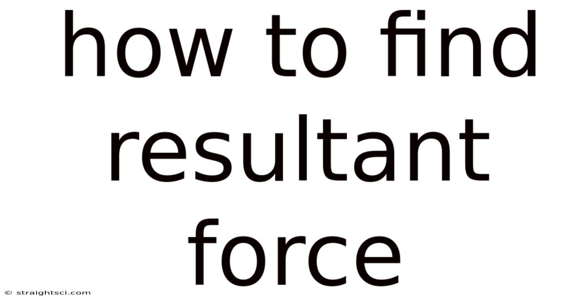 How To Find Resultant Force