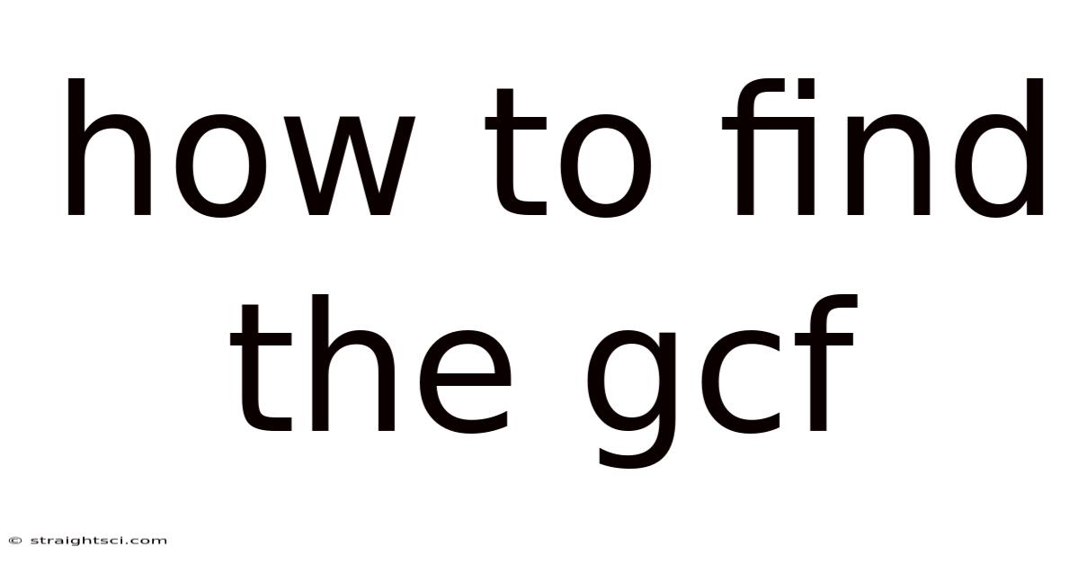 How To Find The Gcf