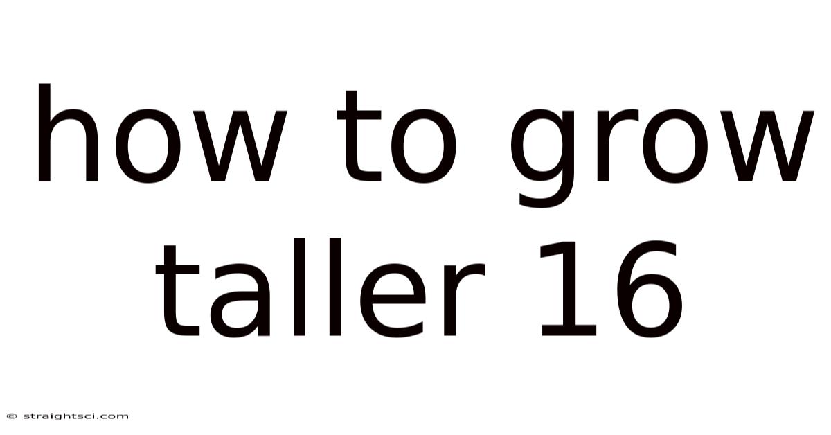 How To Grow Taller 16