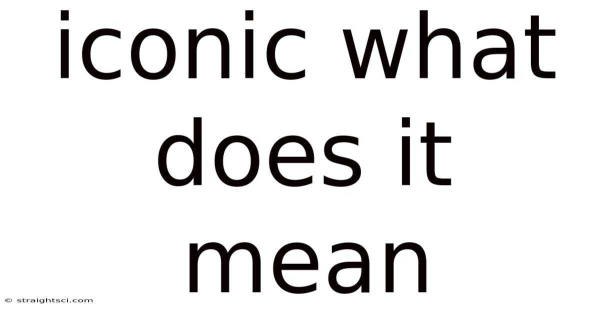 Iconic What Does It Mean