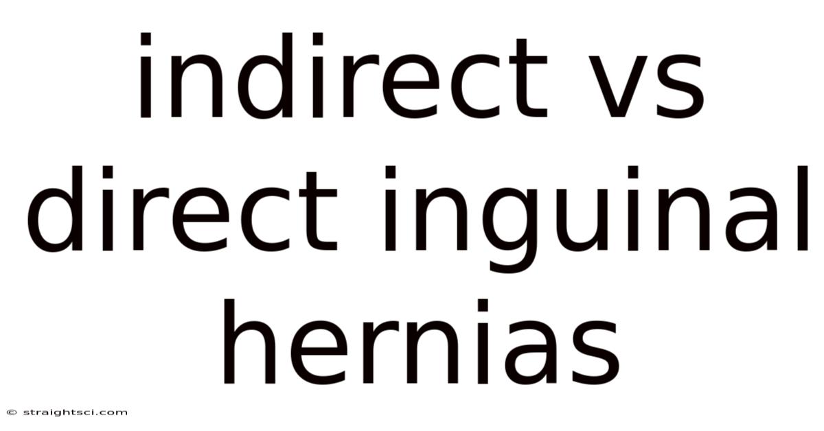 Indirect Vs Direct Inguinal Hernias