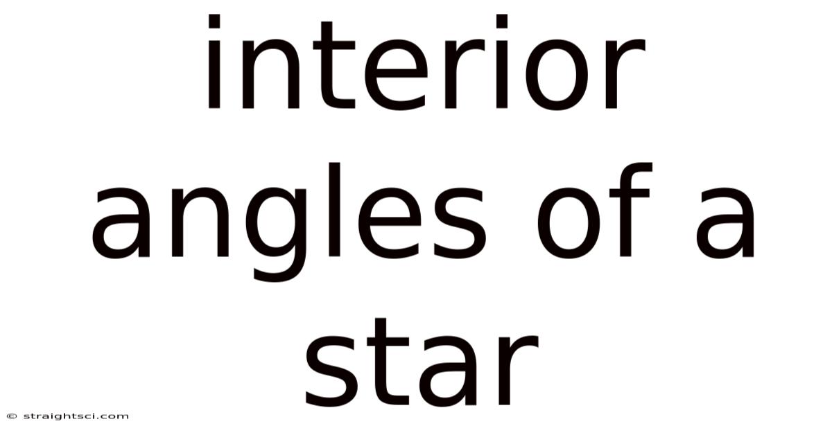 Interior Angles Of A Star