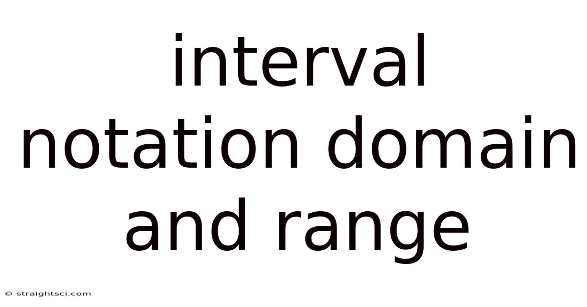 Interval Notation Domain And Range
