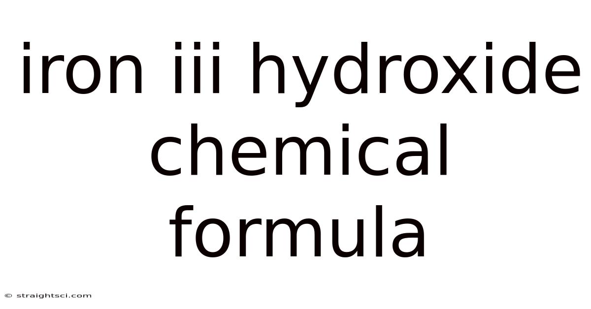 Iron Iii Hydroxide Chemical Formula